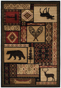 Mayberry Rugs Lodge King Patchwork Multi Area Rug – Rustic Cabin Lodge Rug Mayberry Rug