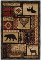 Mayberry Rugs Lodge King Patchwork Multi Area Rug – Rustic Cabin Lodge Rug Mayberry Rug