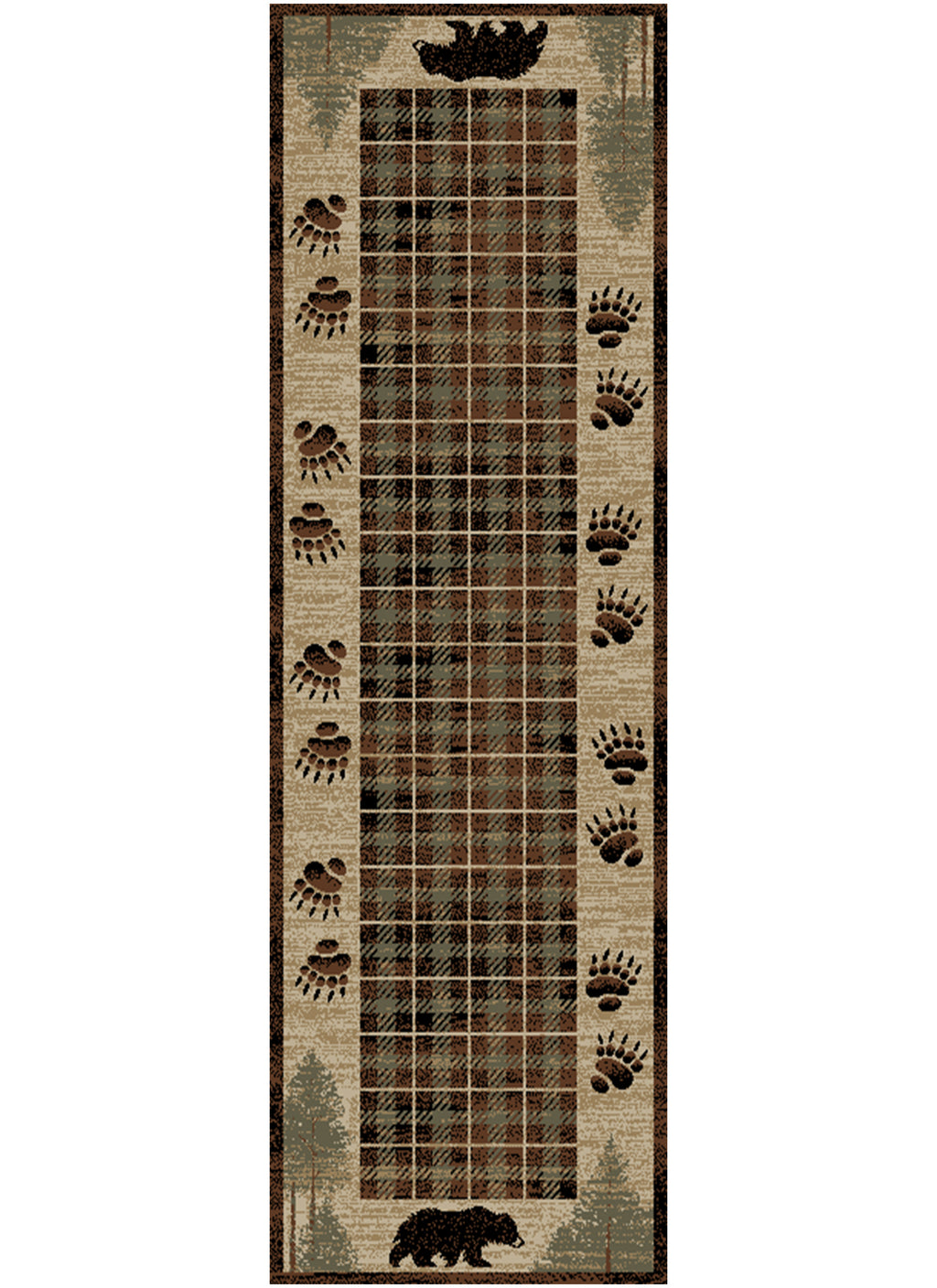 Mayberry Rugs American Destination Big Timber Brown – Rustic Lodge Area Rug Mayberry Rug