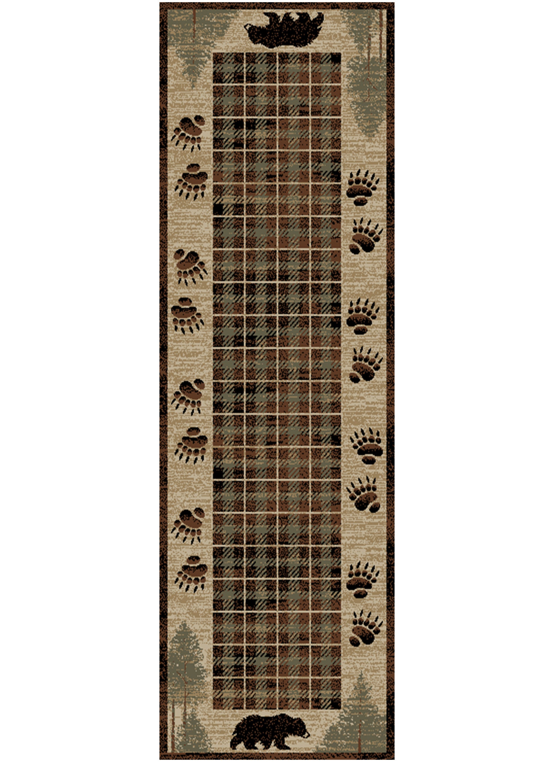 Mayberry Rugs American Destination Big Timber Brown – Rustic Lodge Area Rug Mayberry Rug