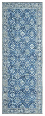 Mayberry Rugs Vintage Damascus Navy Area Rug – Distressed Traditional Rug Mayberry Rug