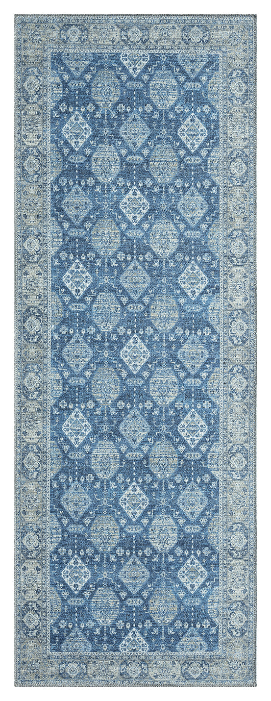 Mayberry Rugs Vintage Damascus Navy Area Rug – Distressed Traditional Rug Mayberry Rug
