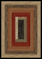 Mayberry Rugs Hearthside Rustic Panel Multi Area Rug – Rustic Cabin Lodge Rug Mayberry Rug