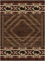 Mayberry Rugs American Destination Hartland Brown – Rustic Lodge Area Rug Mayberry Rug