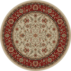 Mayberry Rugs Home Town Classic Keshan Beige Area Rug – Traditional Persian Rug Mayberry Rug