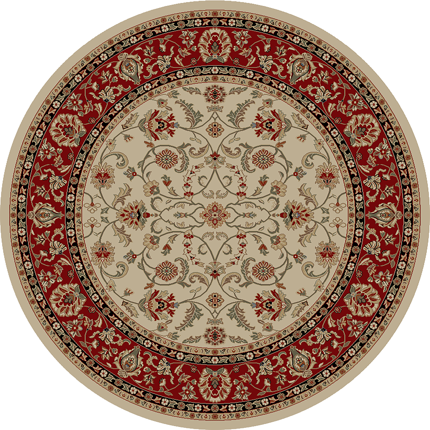 Mayberry Rugs Home Town Classic Keshan Beige Area Rug – Traditional Persian Rug Mayberry Rug