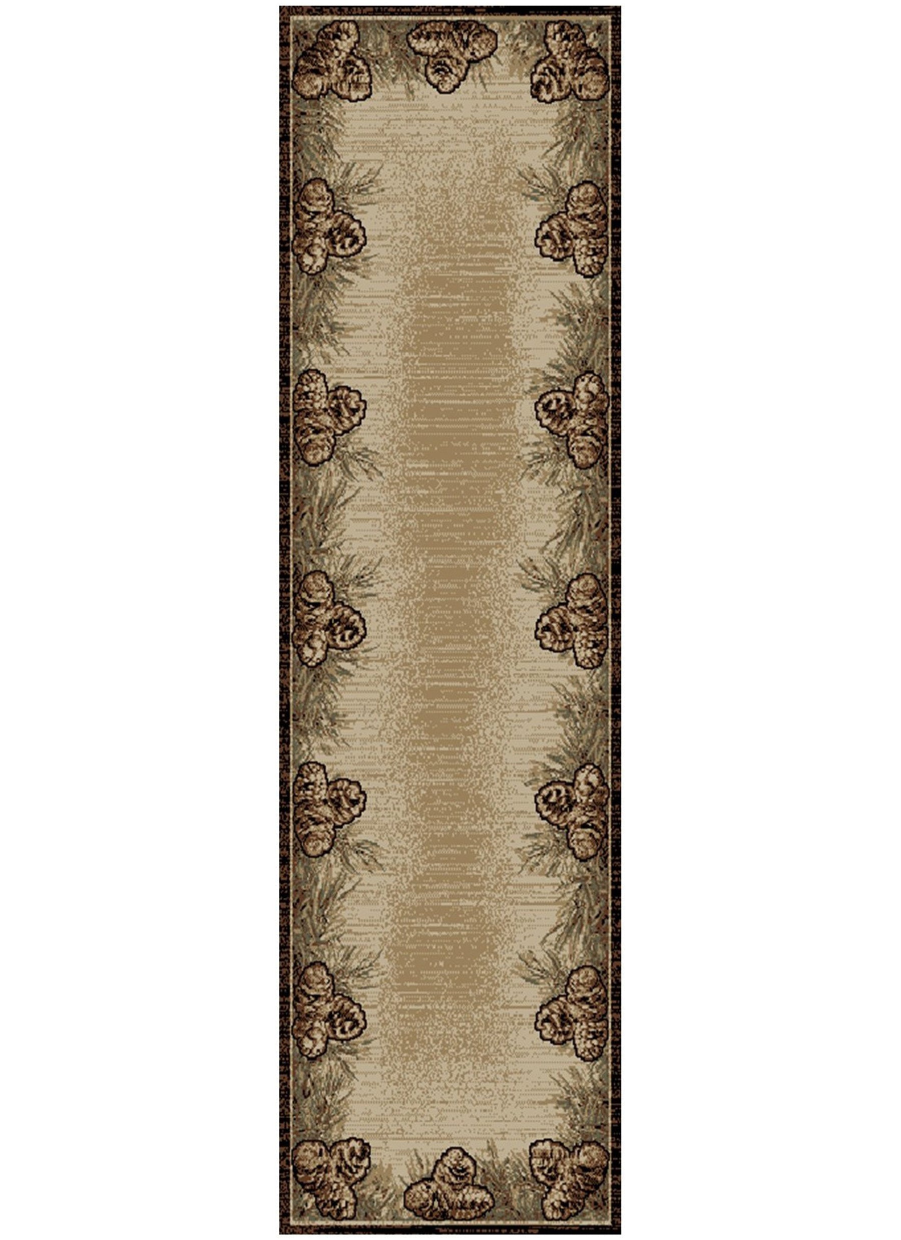 Mayberry Rugs Hearthside Twilight Ridge Brown Area Rug – Rustic Cabin Lodge Rug Mayberry Rug