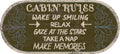 Mayberry Rugs Cozy Cabin Rules Brown Area Rug – Rustic Cabin Lodge Rug Mayberry Rug