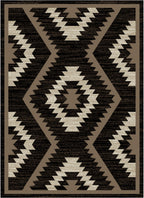 Mayberry Rugs Tacoma Rialto Black Area Rug – Rustic Lodge Rug Mayberry Rug