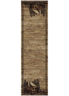 Mayberry Rugs American Destination Rocky Bottom Brown – Rustic Lodge Area Rug Mayberry Rug