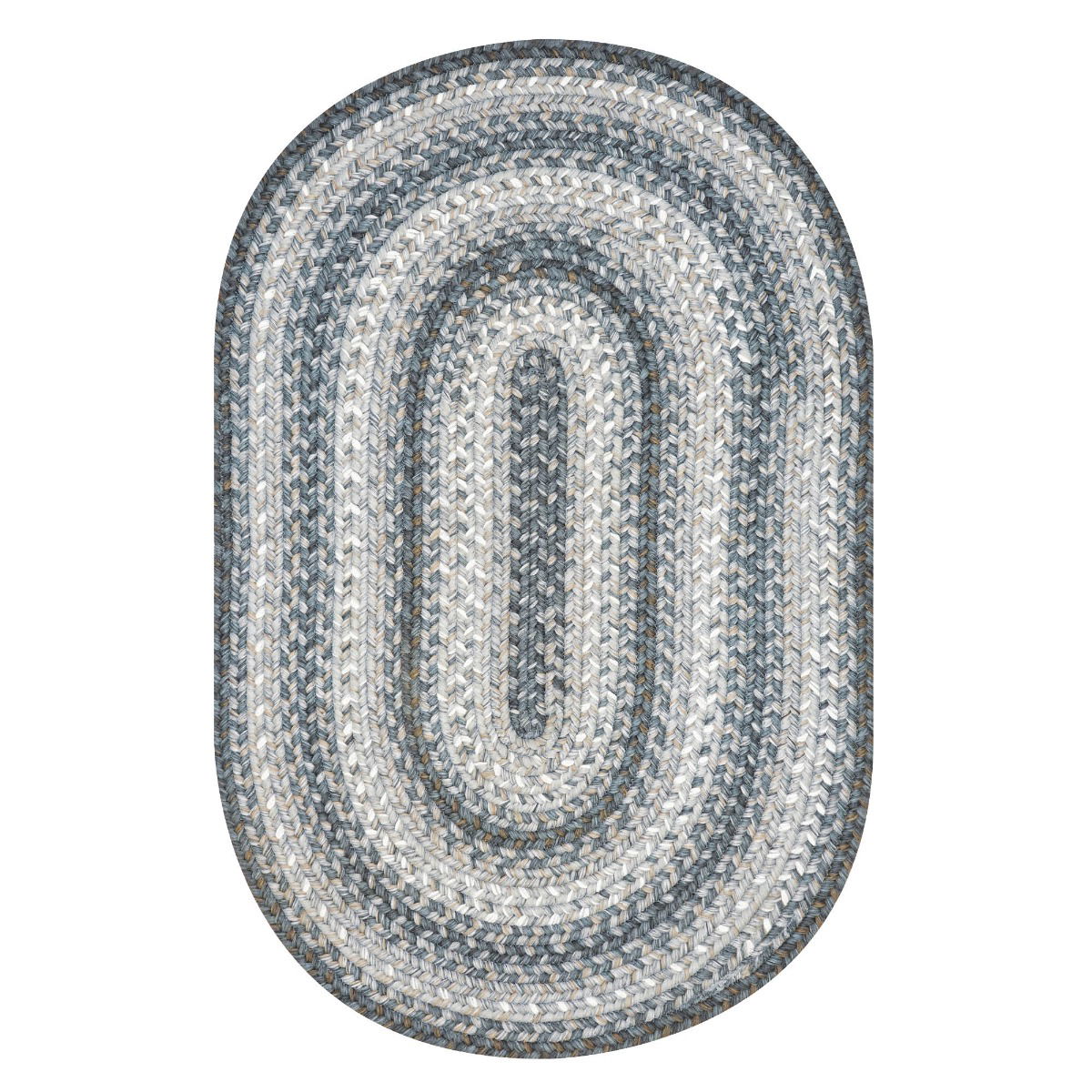 27x45  Graphite Oval Homespice Rugs