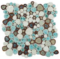 Growing Series Glass Pebble Mosaic Tile Elysium