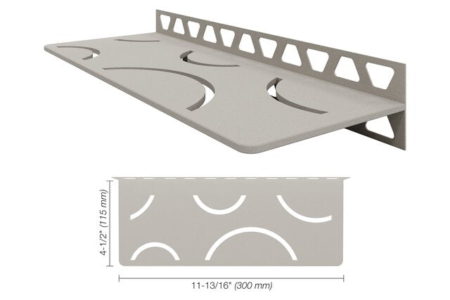 Schluter-SHELF-W Rectangular Wall Shelf for Tile Showers Style Curve Schluter