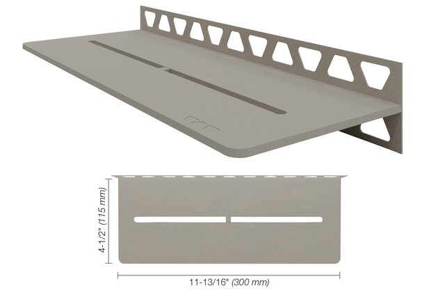 Schluter-SHELF-W Rectangular Wall Shelf for Tile Showers  Pure Style Schluter