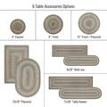8 IN Grey Cloud Trivet Small Set of 3 Homespice Rugs