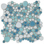 Growing Series Glass Pebble Mosaic Tile Elysium