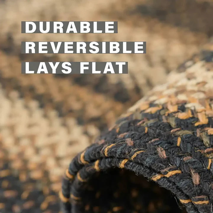 Kilimanjaro Black Braided Jute Rug Homespice Rugs
