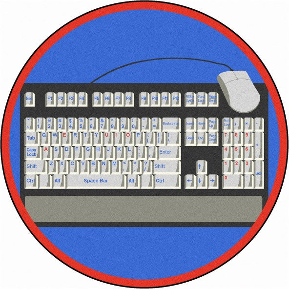Keyboard Connection Gray Joy Carpets
