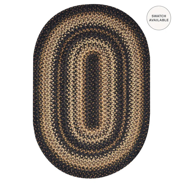 Kilimanjaro Black Braided Jute Rug Homespice Rugs