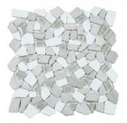 Glass & Marble Pebble Mosaic Tile Elysium