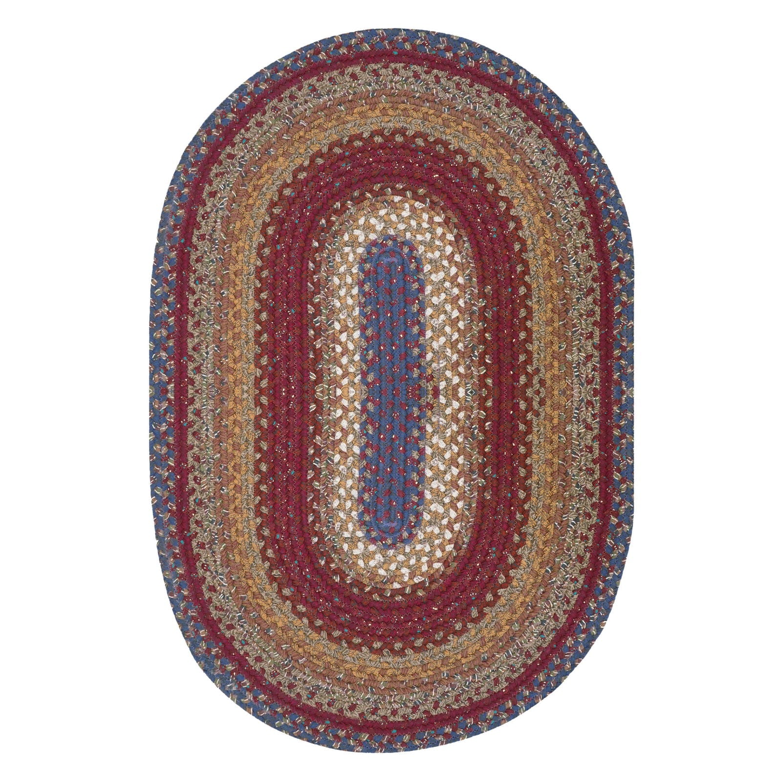 20x30  Log Cabin Step Oval SPO Homespice Rugs