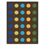 Joy Carpets Lots of Dots Earthtone Area Rug – Kids Classroom Rug Joy Carpets