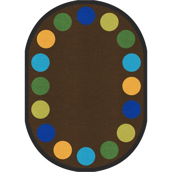 Joy Carpets Lots of Dots Earthtone Area Rug – Kids Classroom Rug Joy Carpets