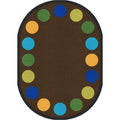 Joy Carpets Lots of Dots Earthtone Area Rug – Kids Classroom Rug Joy Carpets