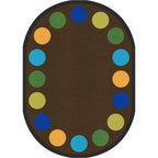 Joy Carpets Lots of Dots Earthtone Area Rug – Kids Classroom Rug Joy Carpets