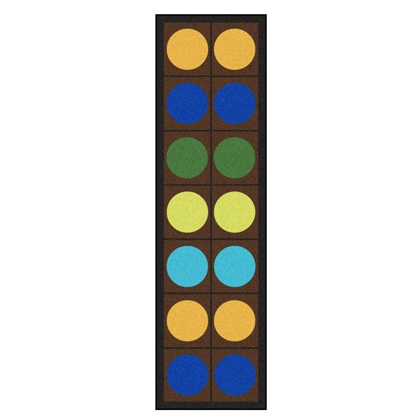 Joy Carpets Lots of Dots Earthtone Area Rug – Kids Classroom Rug Joy Carpets