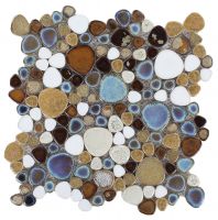 Growing Series Glass Pebble Mosaic Tile Elysium
