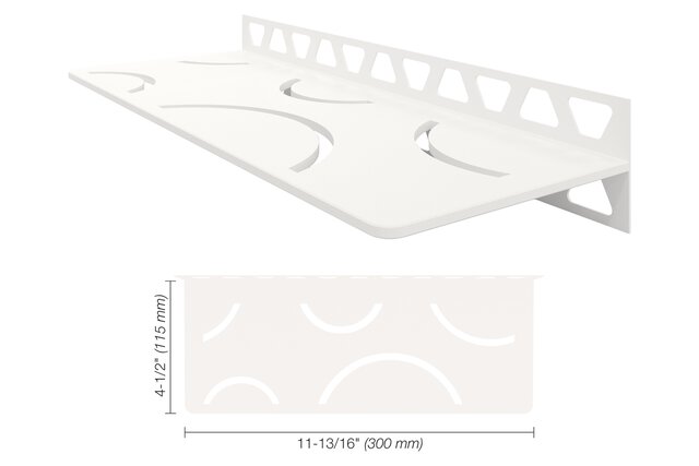 Schluter-SHELF-W Rectangular Wall Shelf for Tile Showers Style Curve Schluter