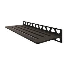 Schluter-SHELF-W Rectangular Wall Shelf - Wave - Matte Black Schluter