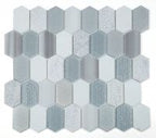 Montage Elongate Hex Marble Mosaic 12.5 x 13.25 Elysium