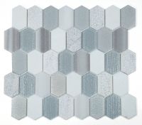 Montage Elongate Hex Marble Mosaic 12.5 x 13.25 Elysium