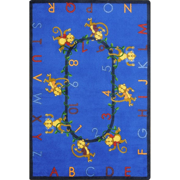 Joy Carpets Monkey Business Blue Area Rug Joy Carpets
