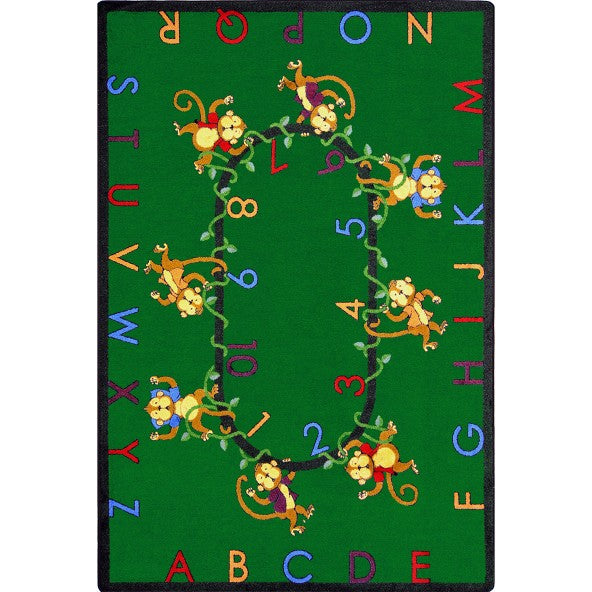 Joy Carpets Monkey Business Green Area Rug Joy Carpets