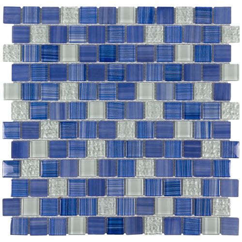SPLASH 1 x 1 Offset Glass Mosaic Tile Anthology