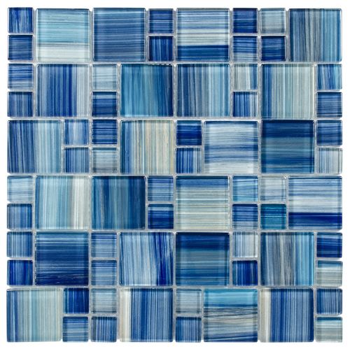 SPLASH Neptune Block Glass Mosaic Tile Anthology