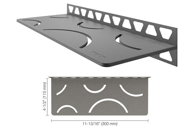 Schluter-SHELF-W Rectangular Wall Shelf for Tile Showers Style Curve Schluter