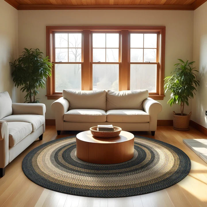 Kilimanjaro Black Braided Jute Rug Homespice Rugs