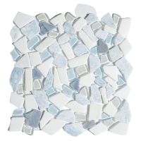 Glass & Marble Pebble Mosaic Tile Elysium