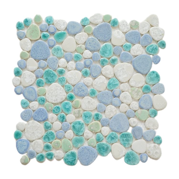 Growing Series Glass Pebble Mosaic Tile Elysium