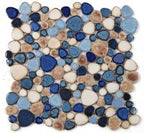 Growing Series Glass Pebble Mosaic Tile Elysium