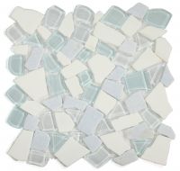 Glass & Marble Pebble Mosaic Tile Elysium
