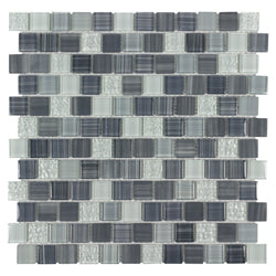 SPLASH 1 x 1 Offset Glass Mosaic Tile Anthology