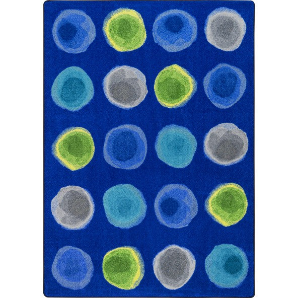 Joy Carpets Kid Essentials Watercolor Spots Marine Area Rug Joy Carpets